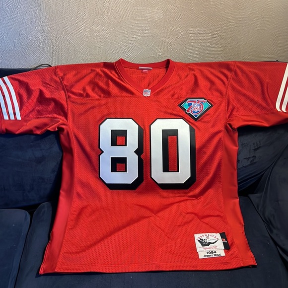 Authentic Mitchell and Ness 1994 Jerry Rice San Francisco 49ers Football Jersey - Picture 1 of 5
